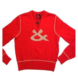 D&G Dolce Gabbana Knit Sweater Red NEW